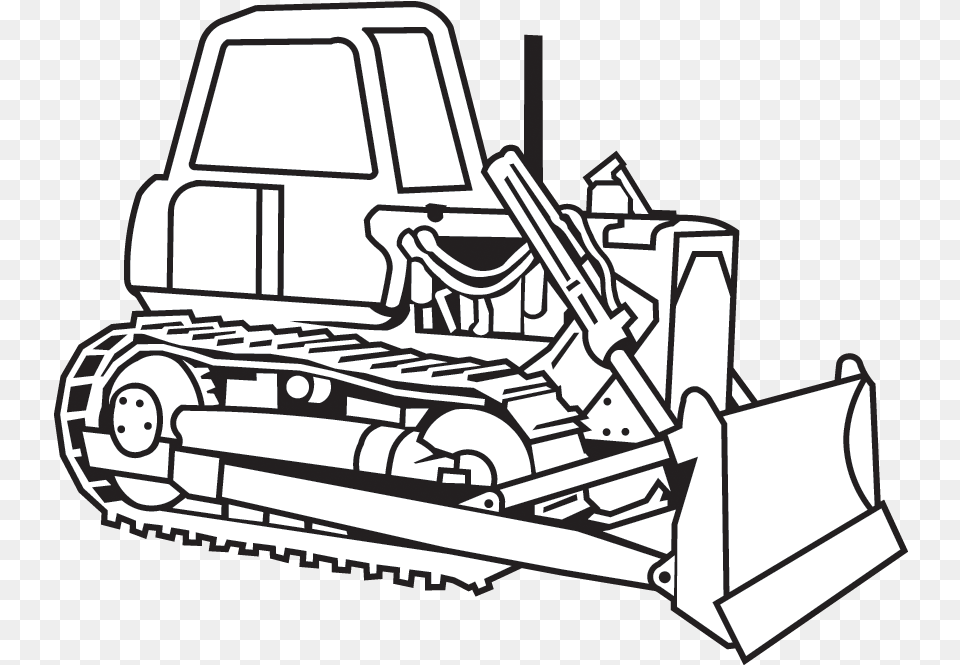 Bulldozer Clipart Construction Machine Line Drawing Png