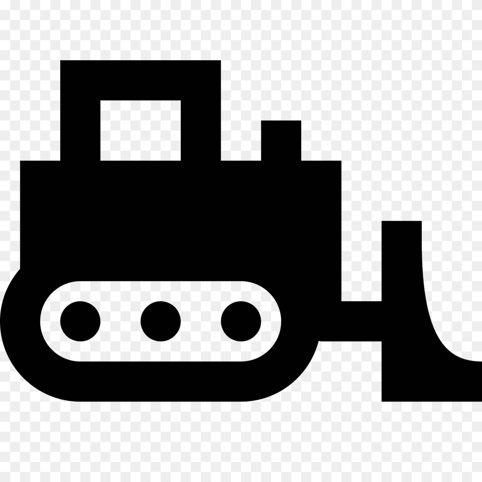 Bulldozer Icon, Gray Free Png Download