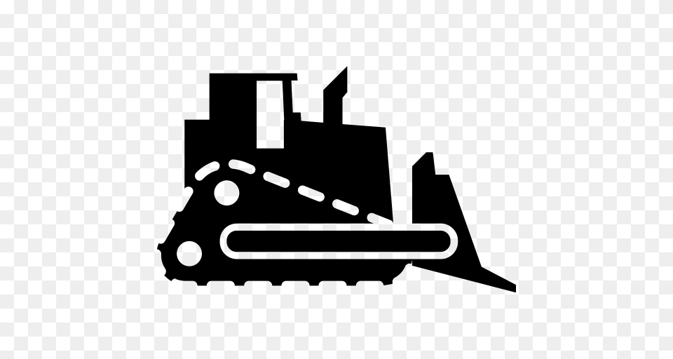 Bulldozer Icon With And Vector Format For Unlimited, Gray Png Image