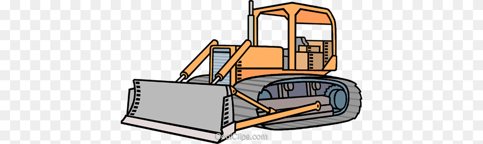 Bulldozer Royalty Vector Clip Art Illustration, Machine Free Png