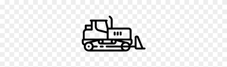 Bulldozer Silhouette Clipart, Transportation, Vehicle, Truck Free Png Download