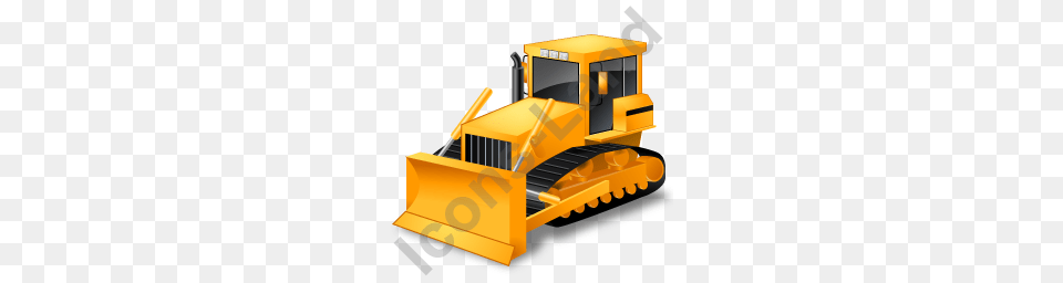 Bulldozer Yellow Icon Pngico Icons, Machine, Snowplow, Tractor, Transportation Free Png Download