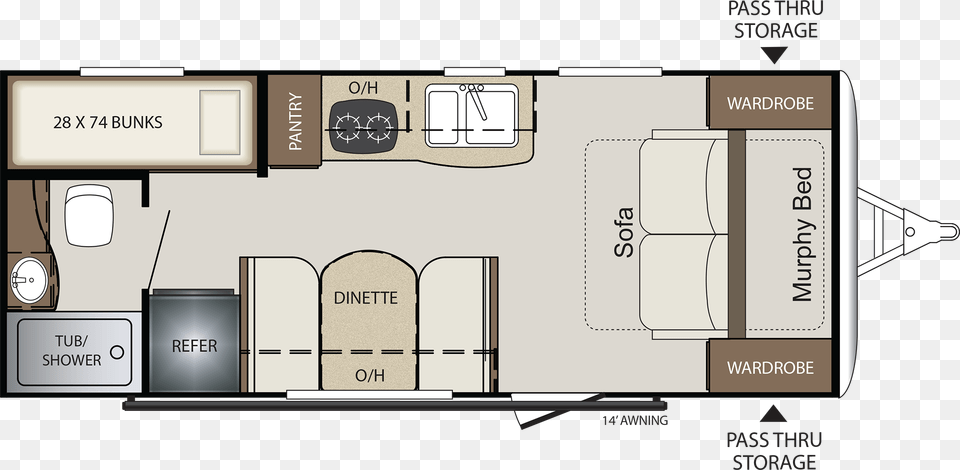 Bullet 2070bh Crossfire Travel Trailer 2019 Keystone Bullet Crossfire, Diagram, Floor Plan, Chart, Plot Png