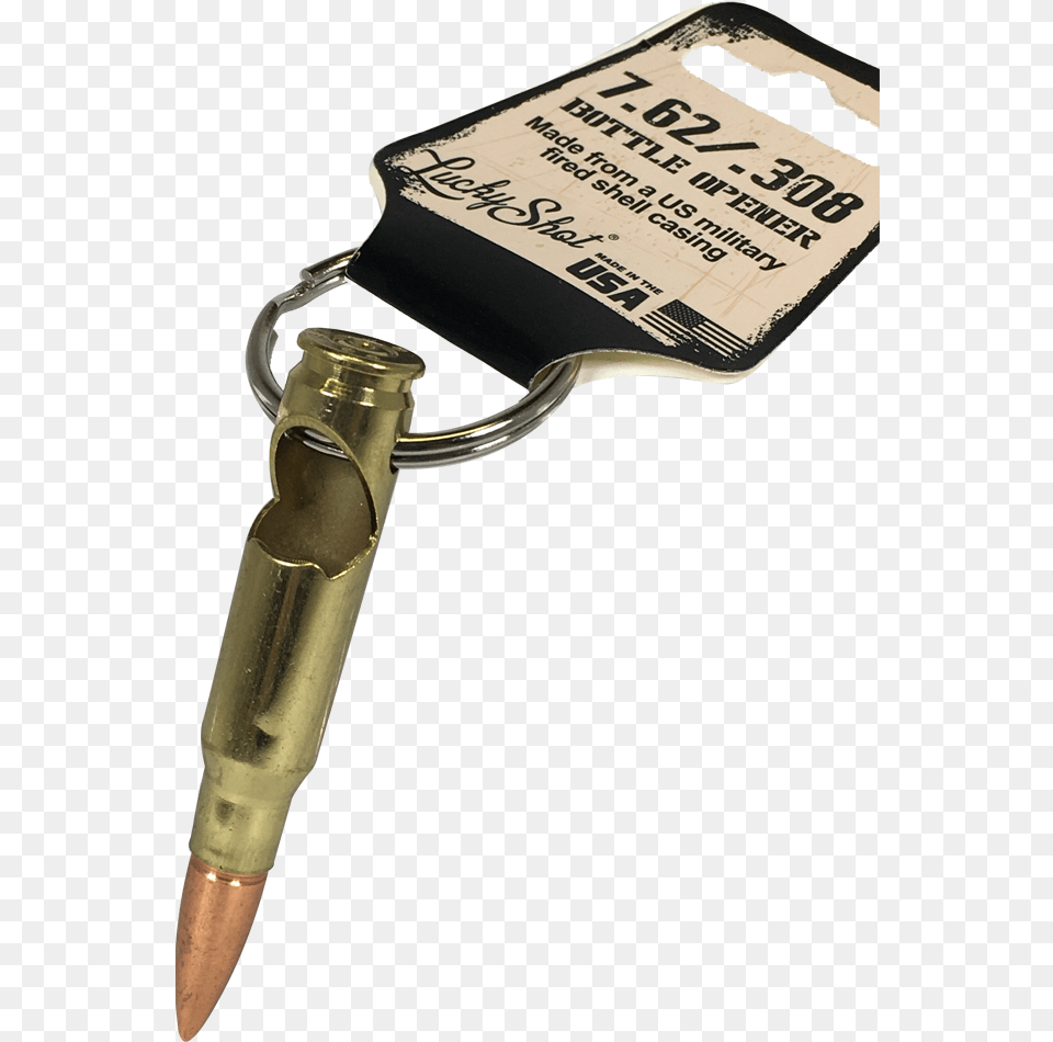 Bullet Bottle Opener Keyring Solid, Ammunition, Weapon, Smoke Pipe, Text Png Image