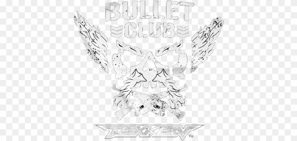 Bullet Club Ft Tekken Logo By Nuruddinayobwwe On Tekken Bullet Club Shirt, Emblem, Symbol, Person, Face Free Png