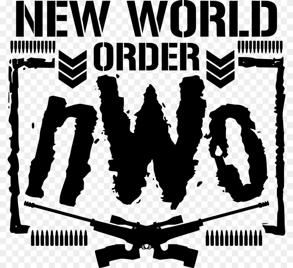 Bullet Club Nwo White And Black Logo, Gray Png Image