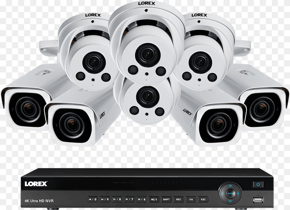 Bullet Flying 4k Ultra Hd Ip Nvr System 4 Outdoor Lorex Camera 250 Ft For Sale Amazon, Electronics, Machine, Wheel Free Png