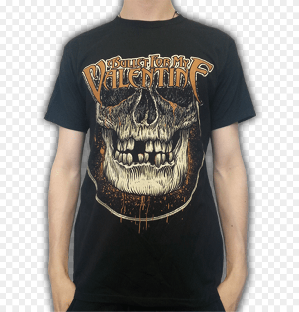 Bullet For My Valentine Skull Circle Crew Neck, Clothing, T-shirt, Adult, Male Free Transparent Png