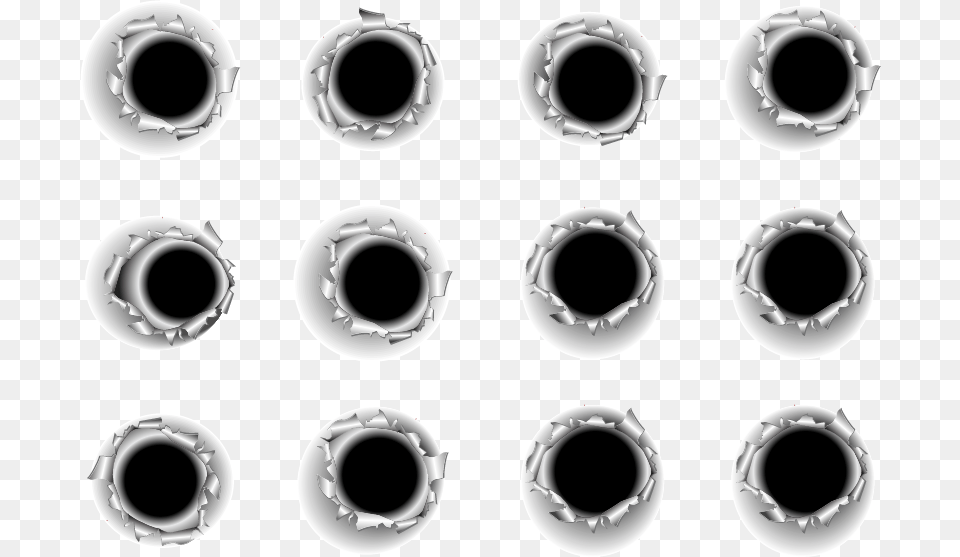 Bullet Holes, Hole, Smoke Pipe, Accessories, Earring Free Png Download