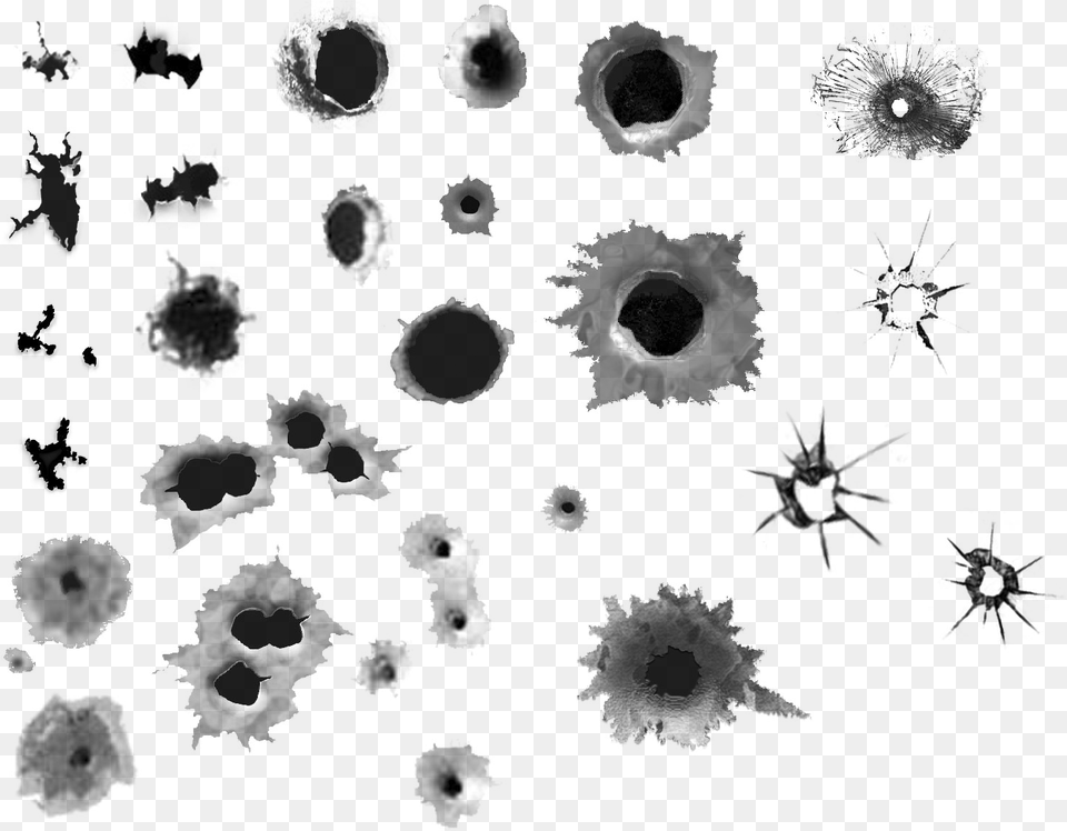 Bullet Holes Bullet Holes, Gray Free Png Download