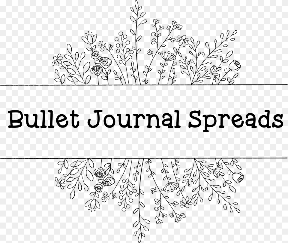 Bullet Journal Spreads Line Art, Gray Free Png