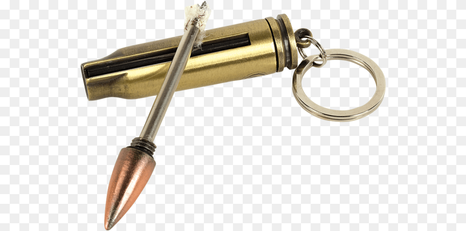 Bullet Keychain With Fire Starter Fire Starter Keychain, Ammunition, Weapon Free Png Download