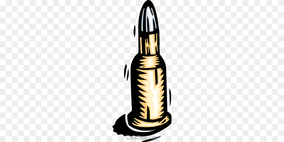 Bullet Royalty Free Vector Clip Art Illustration, Light, Ammunition, Weapon, Dynamite Png