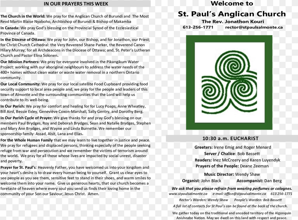 Bulletin 10 30 Am Iona Feb 3 Circle, Spiral Png Image