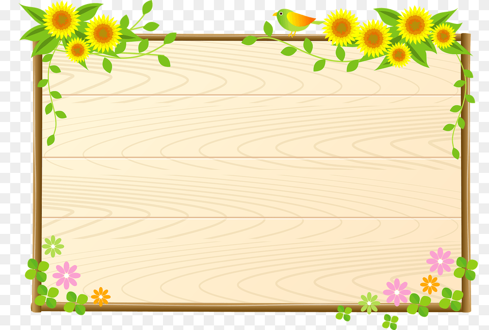 Bulletin Board Flower Clipart, Wood, Plant, Sunflower, Animal Free Png Download