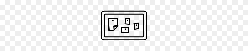 Bulletin Board Icons Noun Project, Gray Free Png