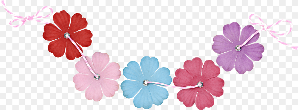 Bulletin Border Design Pink, Flower, Plant, Accessories, Geranium Free Png Download