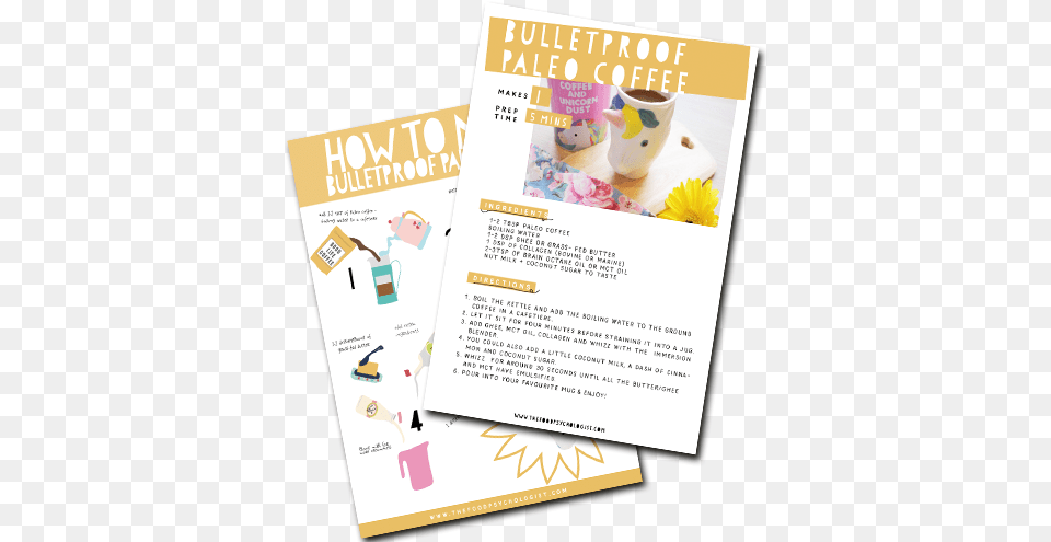 Bulletproof Coffee Recipe Card Bulletproof Coffee, Advertisement, Poster Free Transparent Png