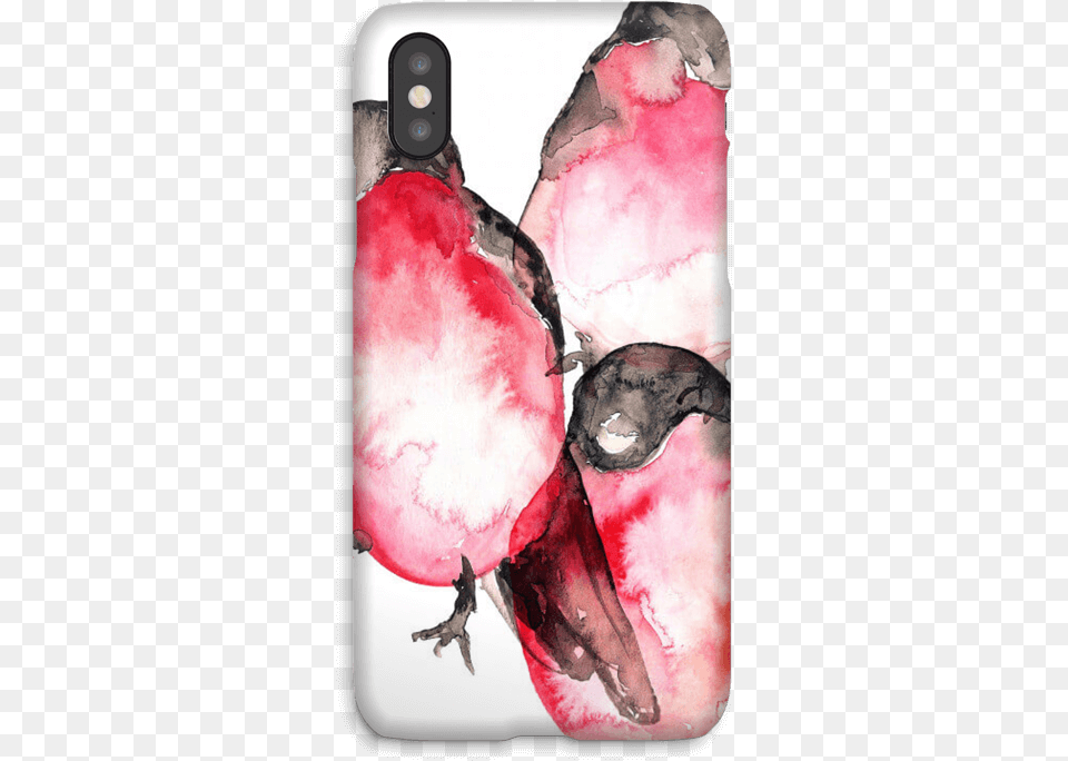 Bullfinch Case Iphone X Watercolor Paint, Electronics, Mobile Phone, Phone, Art Png