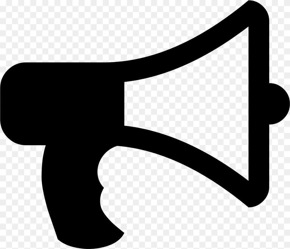 Bullhorn Bull Horn Icon, Gray Png Image