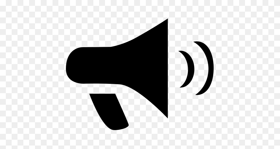 Bullhorn Loud Megaphone Icon With And Vector Format For, Gray Free Png