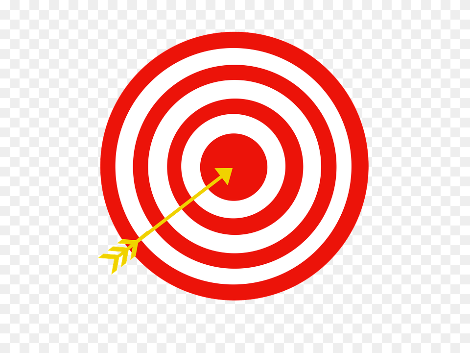 Bullseye And Vectors For Red Bulls Eye With Arrow, Darts, Game Free Png Download