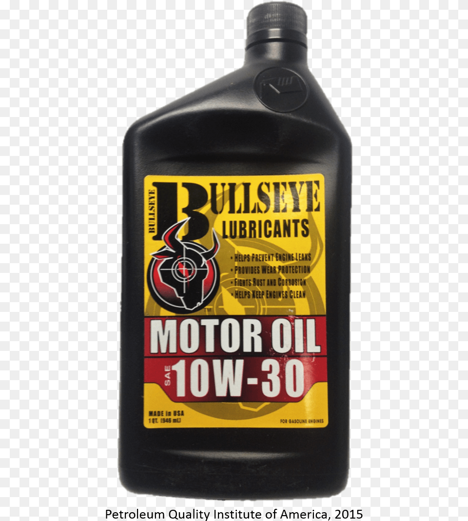 Bullseye Lubricants Sae 10w 30 Front Finished Bottle, Alcohol, Beverage, Liquor, Beer Free Png
