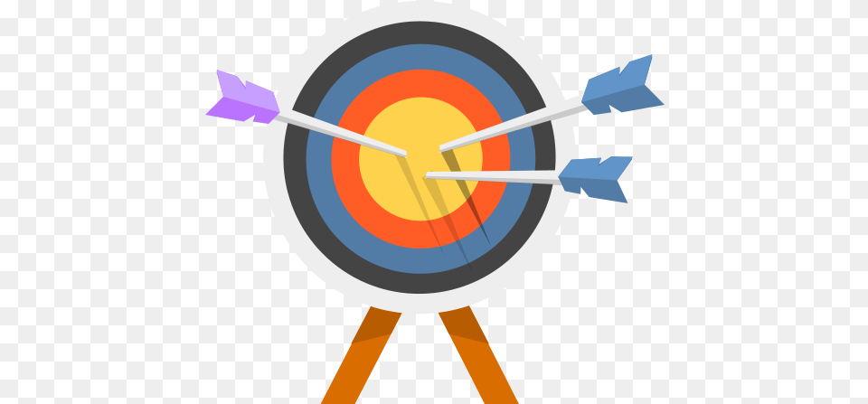 Bullseye With Three Arrows, Weapon, Archery, Bow, Sport Png