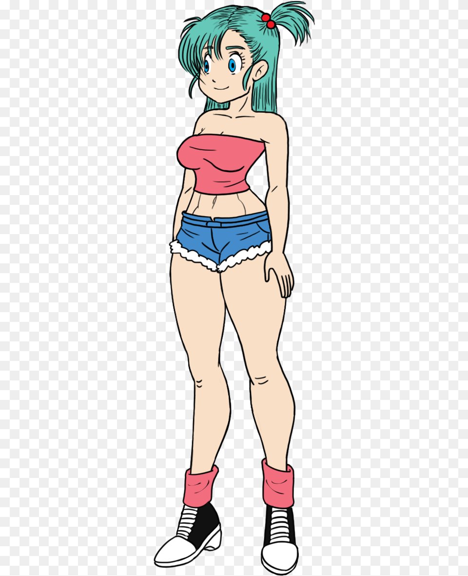 Bulma Briefs Cartoon, Book, Publication, Person, Shorts Png Image