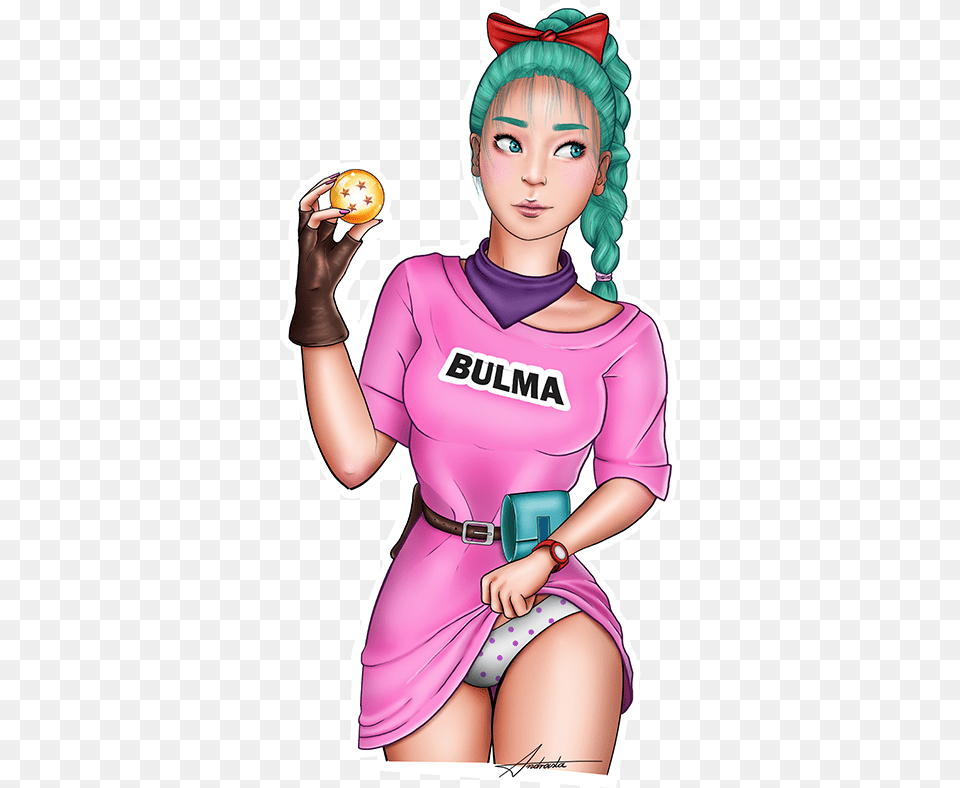 Bulma Sticker From Andrasta Cartoon, Clothing, Costume, Person, Book Free Png