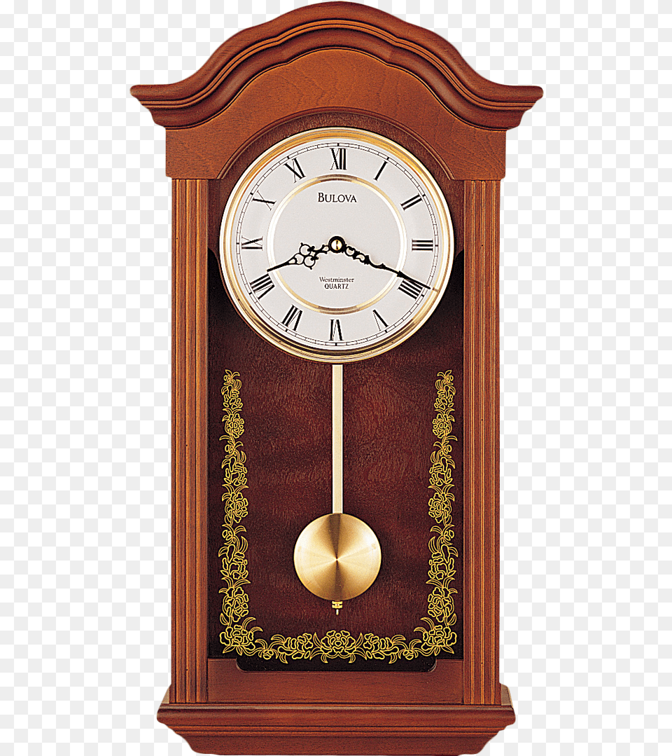 Bulova C4443 Baronet Wall Clock Mahogany, Wall Clock, Analog Clock Png