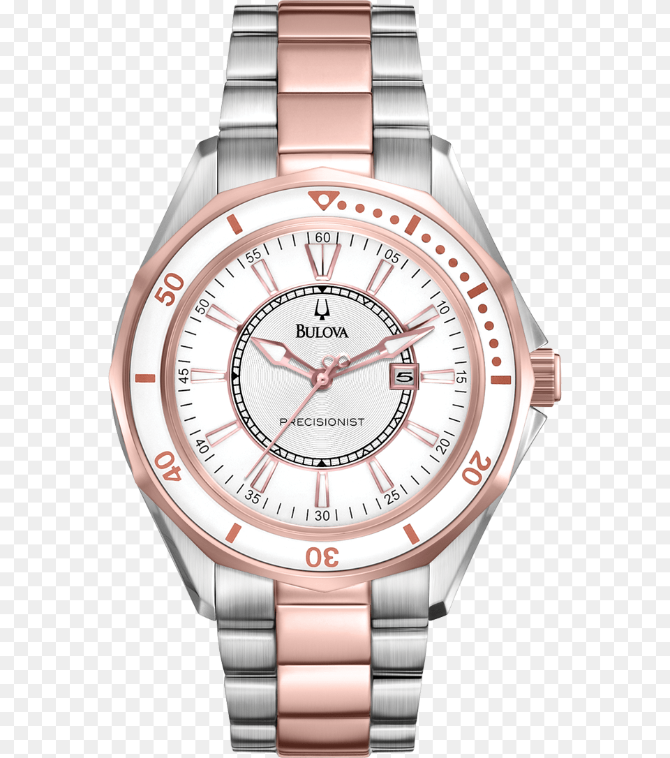 Bulova Precisionist Ladies Watch Rose Silver And Gold Female Watches, Arm, Body Part, Person, Wristwatch Free Png Download