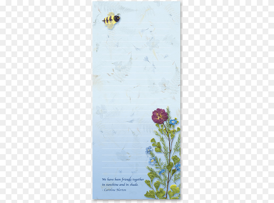 Bumble Bee Garden Dweller Notepad Image Floral Design, Animal, Invertebrate, Insect, Apidae Png