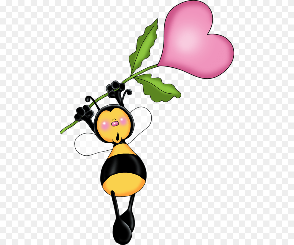 Bumble Bee Love Te Deseo Buenos Dias, Flower, Petal, Plant, Food Free Png