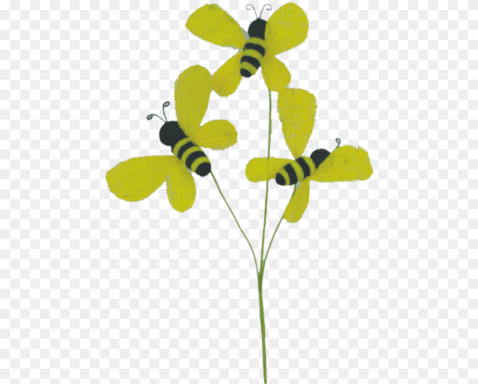 Bumble Bee Spray Artificial Flower, Animal, Insect, Invertebrate, Plant Free Png Download