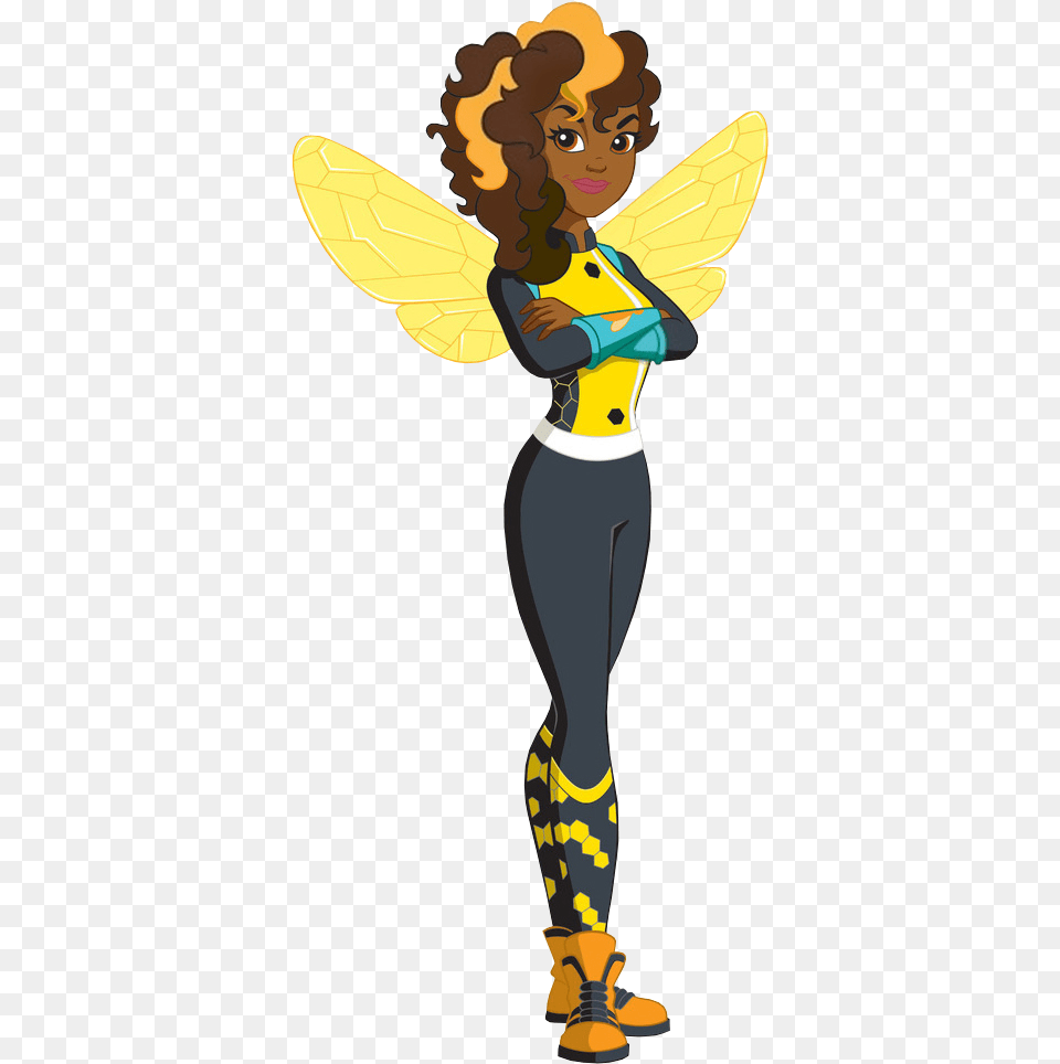 Bumble Bee Super Hero Girls, Person, Cartoon, Face, Head Png