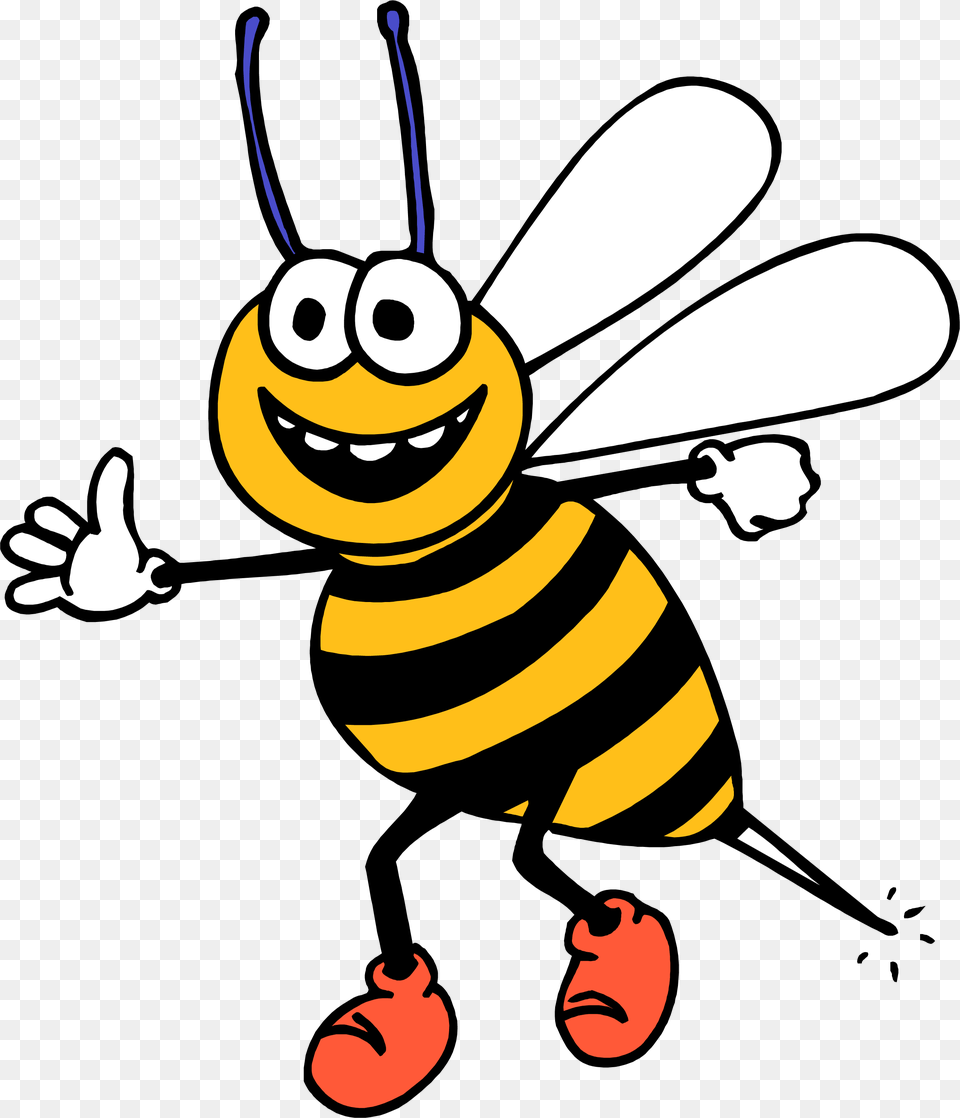 Bumblebee Clip Art Clipart Happy Bee, Animal, Invertebrate, Insect, Honey Bee Png Image