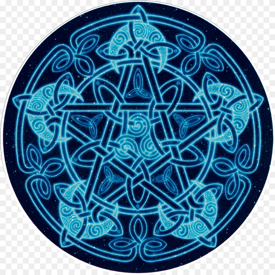 Bumper Sticker Decal Celtic Moon Pentacle, Pattern, Home Decor, Plate Free Transparent Png