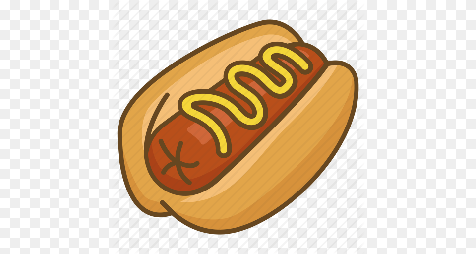Bun Dog Hot Hotdog Mustard Sausage Icon, Food, Hot Dog, Dynamite, Weapon Free Png Download