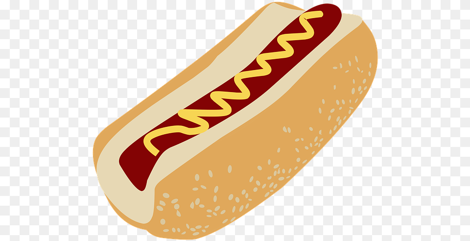 Bun Dog Hot Mustard White Tasty Snack Hot Dog Illustration, Food, Hot Dog, Ketchup Free Png