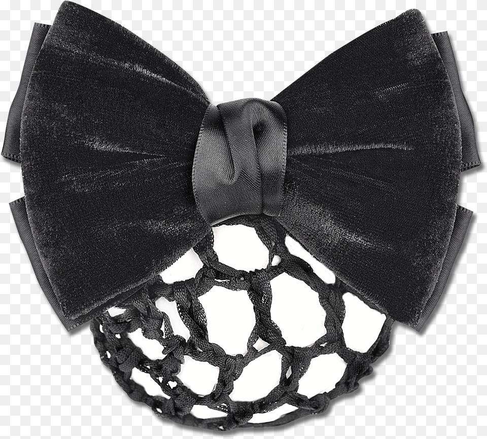 Bun Net With Decorative Velvet Bow And Clasp Lace, Accessories, Formal Wear, Tie, Bow Tie Free Png Download