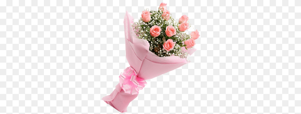 Bunch Of 10 Pink Roses Pink Bunch Of Flowers, Flower, Flower Arrangement, Flower Bouquet, Rose Free Png Download