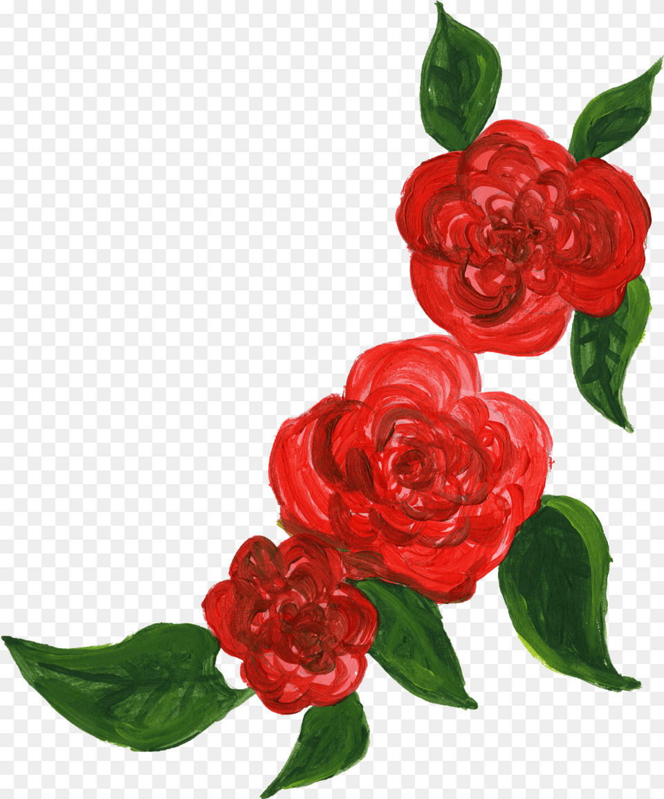Bunch Of Flowers Watercolor Red Roses Background Red Flower, Plant, Rose, Pattern, Art Free Png