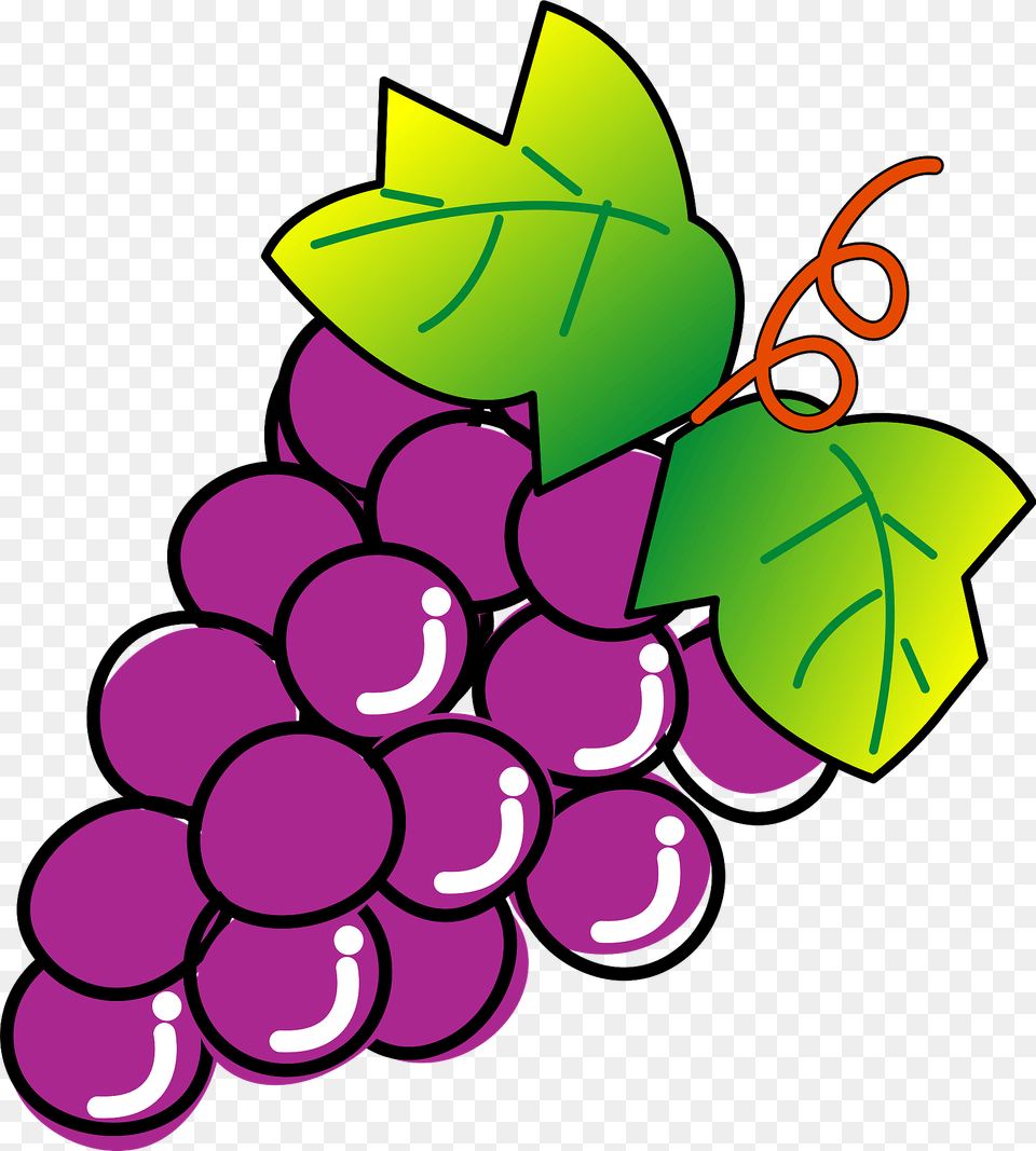 Bunch Of Grapes Clipart, Food, Fruit, Plant, Produce Free Png Download