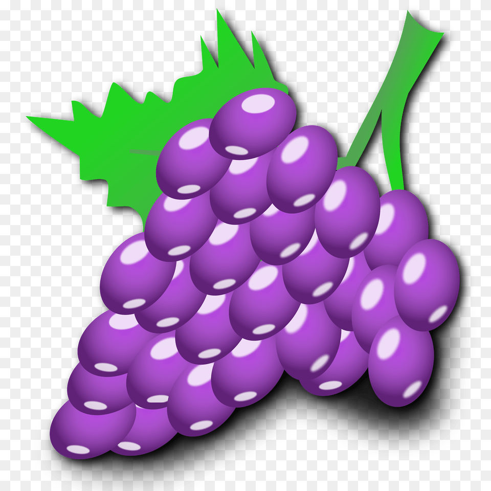 Bunch Of Purple Grapes Clipart, Food, Fruit, Plant, Produce Png