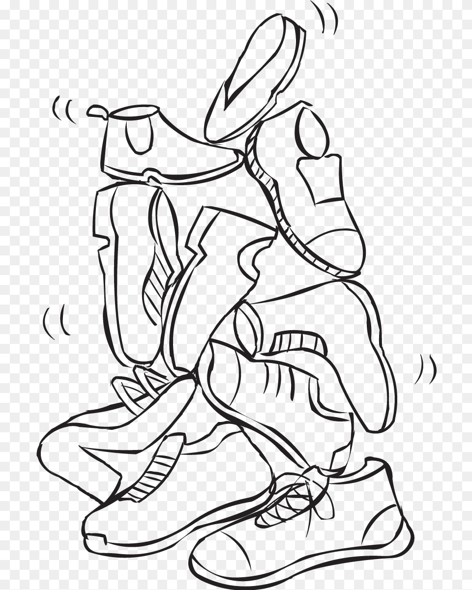 Bunch Of Shoes Stacked On Top Of Each Other To Form Line Art, Drawing, Dynamite, Weapon Free Png
