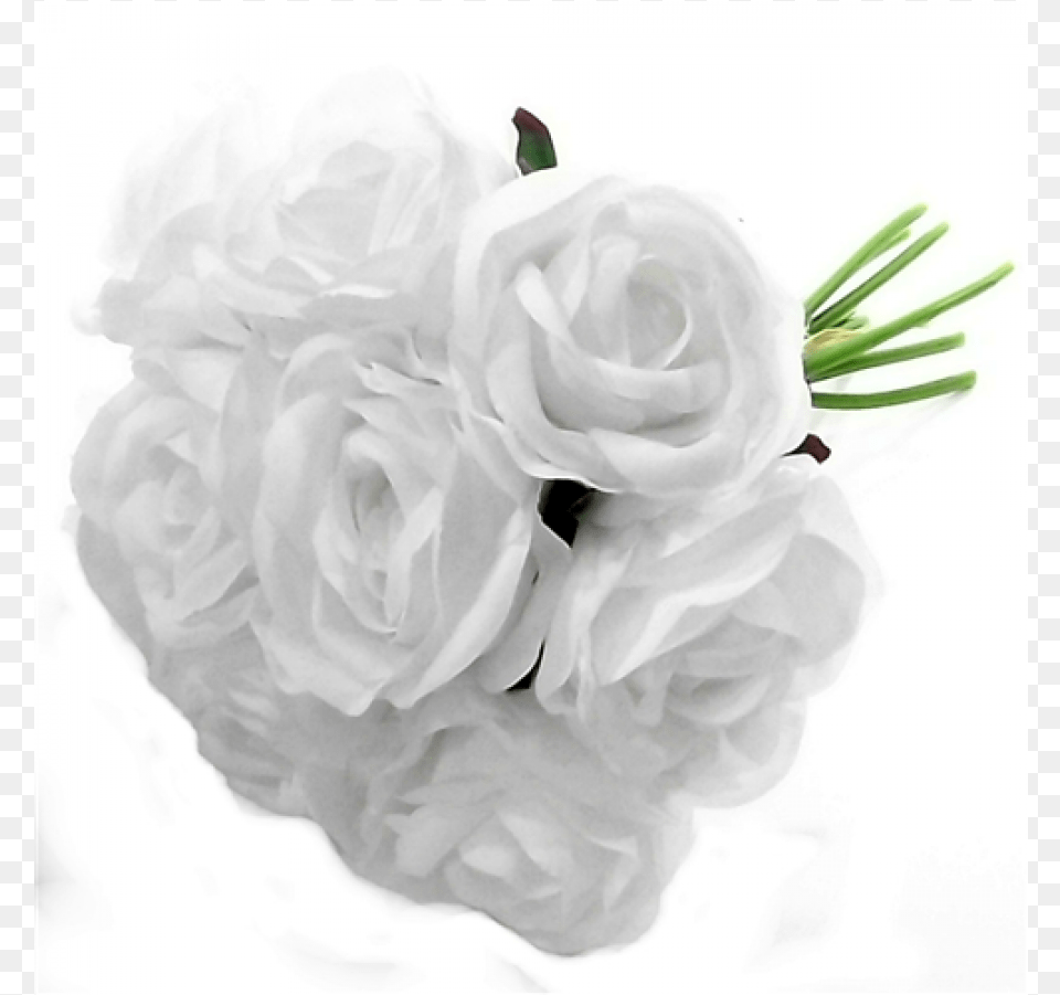 Bundle Of 9 White Silk Roses Artificial Flower, Plant, Rose, Flower Arrangement, Flower Bouquet Free Png Download