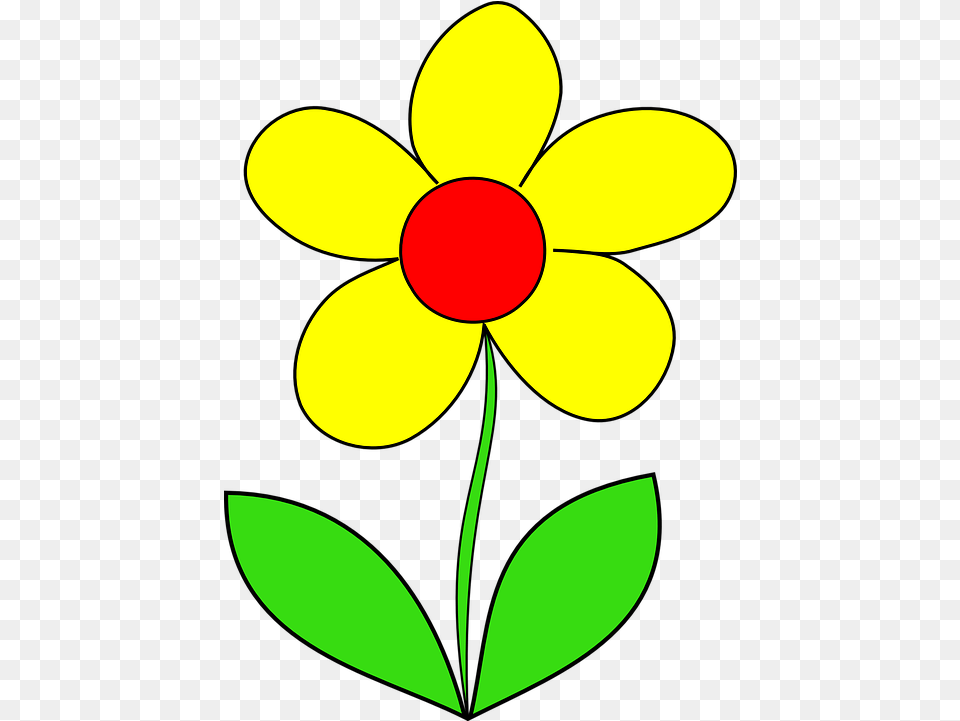 Bunga Kartun Transparent Images Yellow Flower Clipart, Plant, Daisy, Petal, Daffodil Png Image
