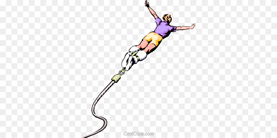 Bungee Jumper Royalty Vector Clip Art Illustration Clip Art, Outdoors, Adventure, Leisure Activities, Person Free Png