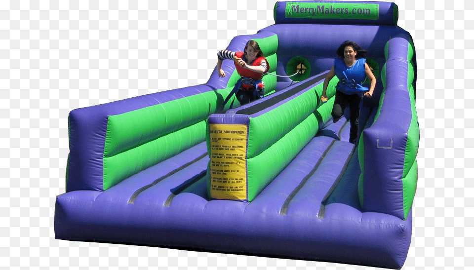 Bungee Run Rental Inflatable, Woman, Person, Girl, Female Free Png Download